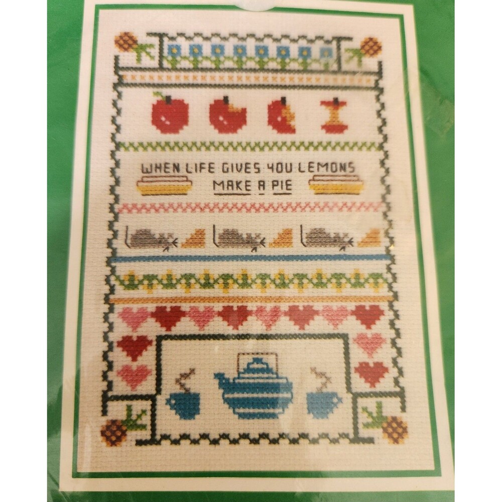 When Life Gives You Lemons Counted Cross Stitch Kit Vintage 5X7 SEALED PKG